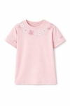 Детска тениска за момиче, розов цвят