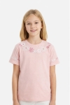Детска тениска за момиче, розов цвят