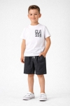 Детски комплект за момче с къс ръкав, бял цвят