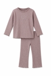 Детски комплект за момиче с дълъг ръкав, лилав цвят