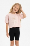 Детска тениска за момиче, розов цвят