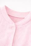 Бебешки гащеризон с дълъг ръкав за момиче, розов цвят