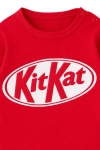 Бебешко боди дълъг ръкав Kit-Kat, червен цвят  