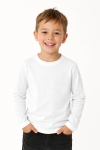 Детска блуза с дълъг ръкав, бял цвят