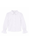 Детска риза за момиче, бял цвят