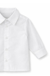 Детска риза за момче с дълъг ръкав, бял цвят