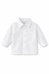 Детска риза за момче с дълъг ръкав, бял цвят