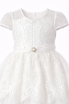 Детска официална рокля, бял цвят