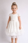 Детска официална рокля, бял цвят