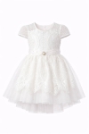 Детска официална рокля, бял цвят