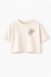 Детска тениска за момиче, бежов цвят