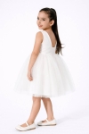 Детска официална рокля, бял цвят 