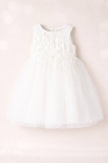 Детска официална рокля, бял цвят 