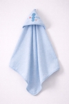 Бебешка хавлия за баня, син цвят 