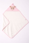 Бебешка хавлия за баня, розов цвят