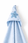 Бебешка хавлия за баня, син цвят