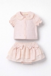 Детски комплект за момиче, светло розов цвят