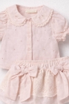 Детски комплект за момиче, светло розов цвят