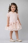 Детски комплект за момиче, светло розов цвят