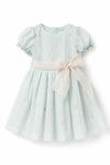 Детска рокля с къс ръкав, цвят мента