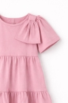 Детска рокля с къс ръкав, розов цвят