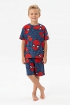Детска пижама за момче с къс ръкав Spiderman, син цвят  