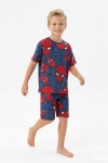 Детска пижама за момче с къс ръкав Spiderman, син цвят  