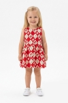 Детска рокля, червен цвят 