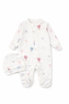 Бебешки гащеризон за момиче с дълъг ръкав, бял цвят