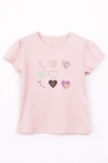 Детска тениска за момиче, розов цвят