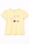Детска тениска за момиче, жълт цвят