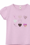Детска тениска за момиче, лилав цвят
