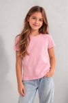 Детска тениска за момиче, розов цвят