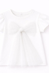 Детска тениска за момиче, бял цвят