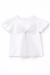 Детска тениска за момиче, бял цвят