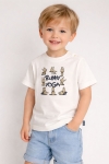 Детска тениска за момче, бял цвят