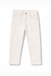 Детски панталон за момиче, бял цвят  