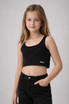 Детски потник за момиче, черен цвят