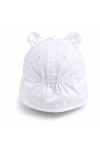 Детска шапка за момиче, бял цвят