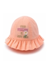 Детска шапка момиче, оранжев цвят