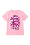 Детска тениска за момиче, светло розов цвят