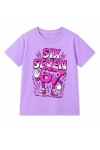 Детска тениска за момиче, лилав цвят