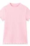 Детска тениска за момиче, светло розов цвят