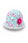 Детска шапка за момиче, цвят мента 