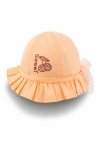 Детска шапка за момиче, оранжев цвят 