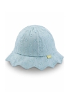 Детска шапка за момиче, син цвят 