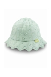 Детска шапка за момиче, светло зелен цвят