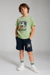 Детски комплект за момче с къс ръкав, зелен цвят