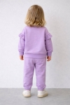 Детски комплект за момиче с дълъг ръкав, лилав цвят