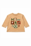 Детска блуза за момче, бежов цвят  